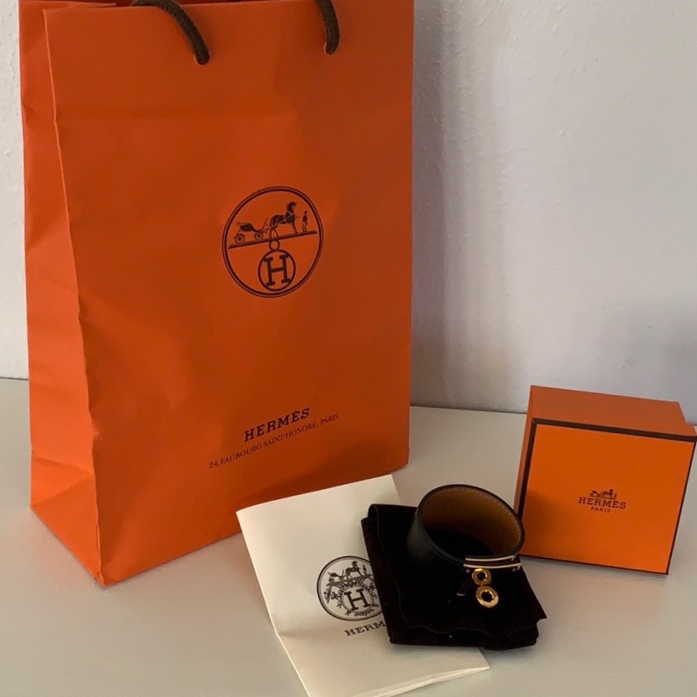 Hermes Kelly Dog Bracelet - Black
